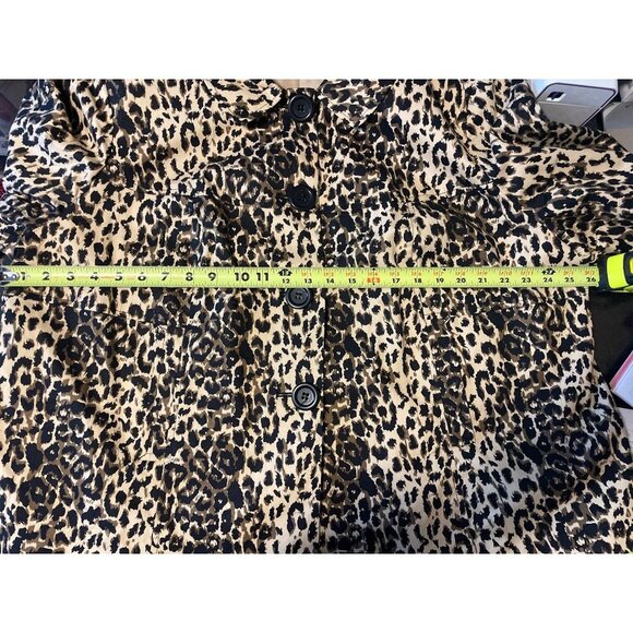Ingredients Animal Spotted Print Four Button Swing Jacket Sz 1X - Picture 6 of 9